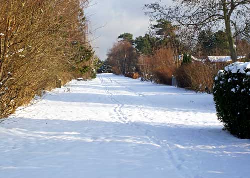 Snedækket sommerhusvej